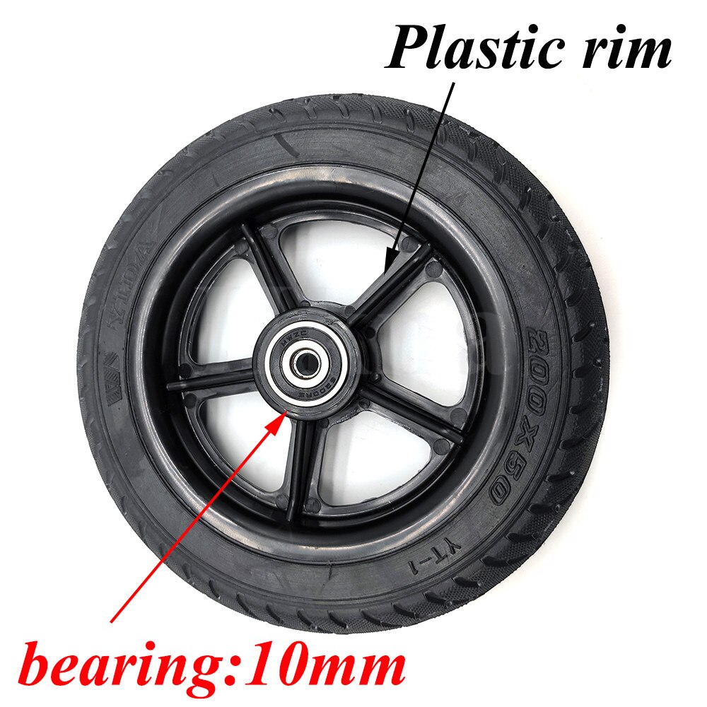 200x50 Solid Tire Wheel for Electric Scooter 8 Inch Solid Wheel Explosion-proof Puncture Proof Tubeless Tyre Parts
