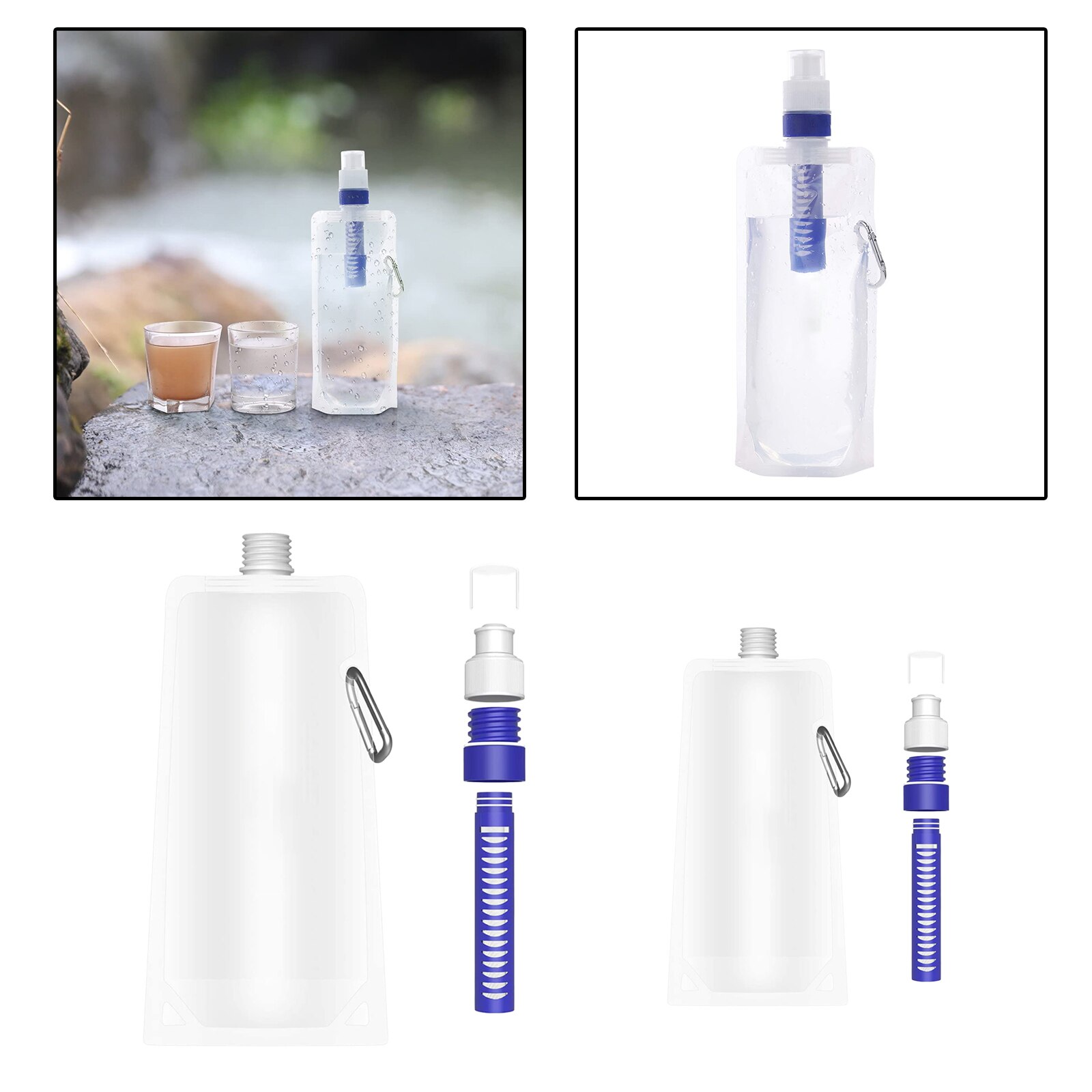 Water Filter Kantines Gefilterd Water Bag Drinken Purifier Voor Camping