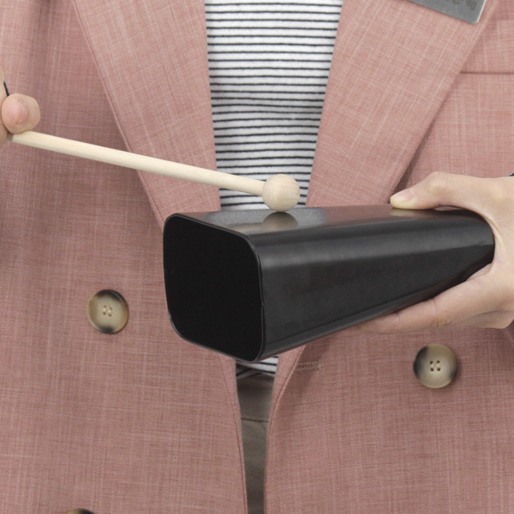 6 Inch Cowbell Percussion Instrument Black Metal Cattlebell Hand Held Cow Bell Drum Set Musical Instrument Part