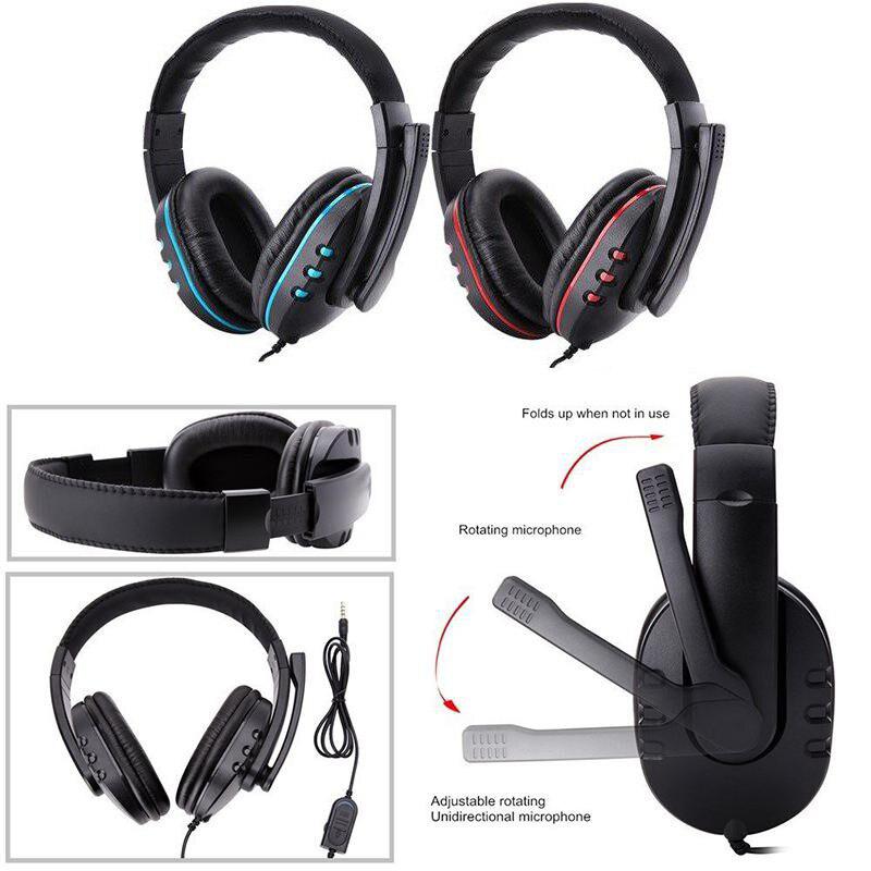 Gaming Headsets Gamer Hoofdtelefoon Verstelbare Bas Surround Stereo Over Ear Wired Hoofdtelefoon Met Microfoon Voor PS4 Xbox One Pc