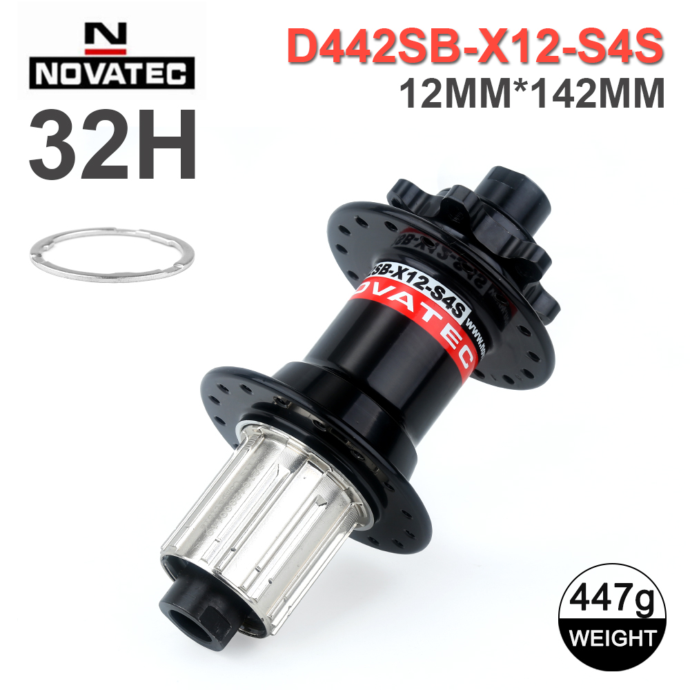 Novatec Bicycle Hub D042SB D442SB Hubs Sealed Bearing MTB Bike Hubs 28/32/36Holes Holes Micro Spline hub 8/9/10/11/12 Speed: green