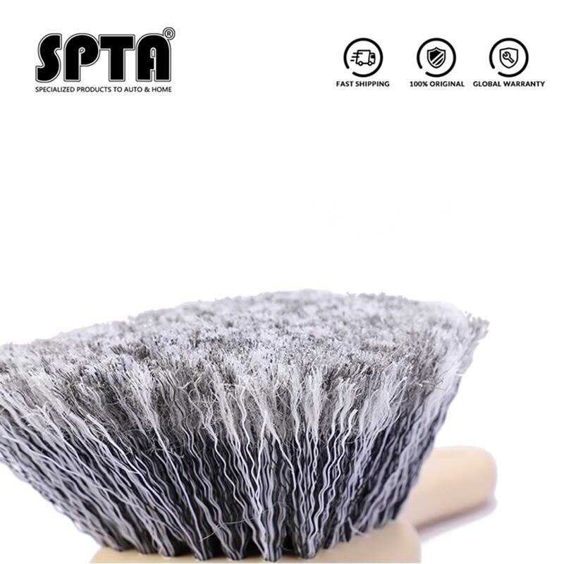 SPTA Car Wheel Brush Auto Detailing Cleaning Brushes for Car Wheel Nylon Bristlets Rim Brush Car Wheel Rim Cleaning Tools