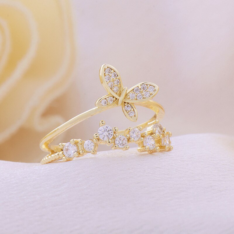 luxe nana bijoux de corps ring mariage bagues accessoires vintage femme bijoux femme bague femme Bague en forme de papillon pour femme, accessoire de , bijou polyvalent quotidien, Vintage, mariage