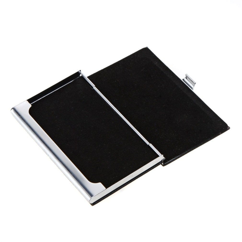 Luxe waterdichte roestvrijstalen pu-leren hoes met vintage bedrijfsnaam id-creditcardhouder