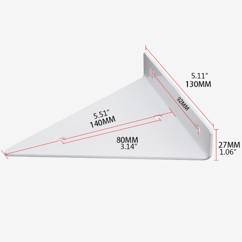 2 Pcs Metal Shelf Support Float Shelf Brackets for Bookcases Display Shelves