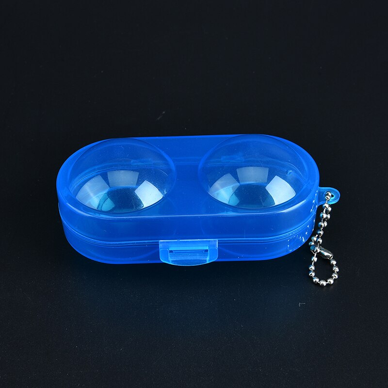 Plast bordtennis bold opbevaringsboks bordtennis tilbehør 3 farver 1 stk 10 x 5 x 4cm bordtennis bold container æske: Blå