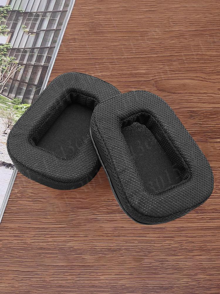 1 Paar Ohrpolster, Missen, Netzstoff/Protein-Leder, Ohrmuscheln, Abdeckung, Ersatzteile, Ersatz für Logitech G633 G933 Kopfhörer