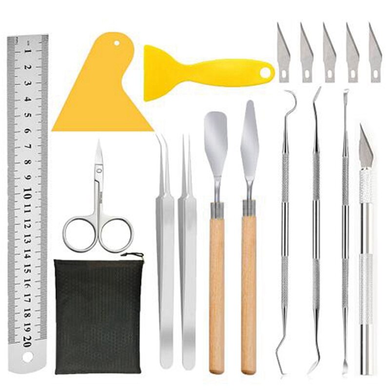 Kit de herramientas de escarda de vinilo para artesanías, juego básico de herramientas de vinilo para bodas, siluetas de vinilo, camafeos, letras: Default Title