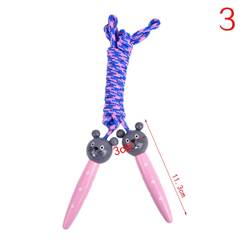 Animals Rope 1.98M/2.18M Lovely Cartoon Wood Handle Kids Children Skipping Jump Rope Sport Exercise Tool: 3