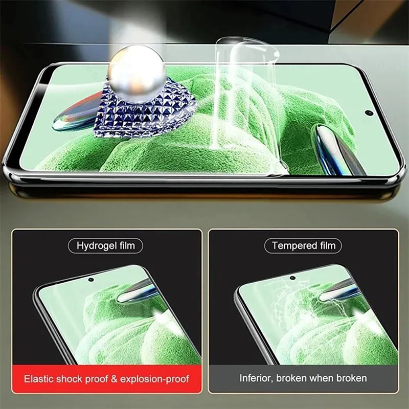 Protector de pantalla de cobertura completa para iPhone 16E 16 15 14 13 12 Mini 11 Pro XS Max X XR SE 7 8 Plus, película protectora de hidrogel, 5 uds.