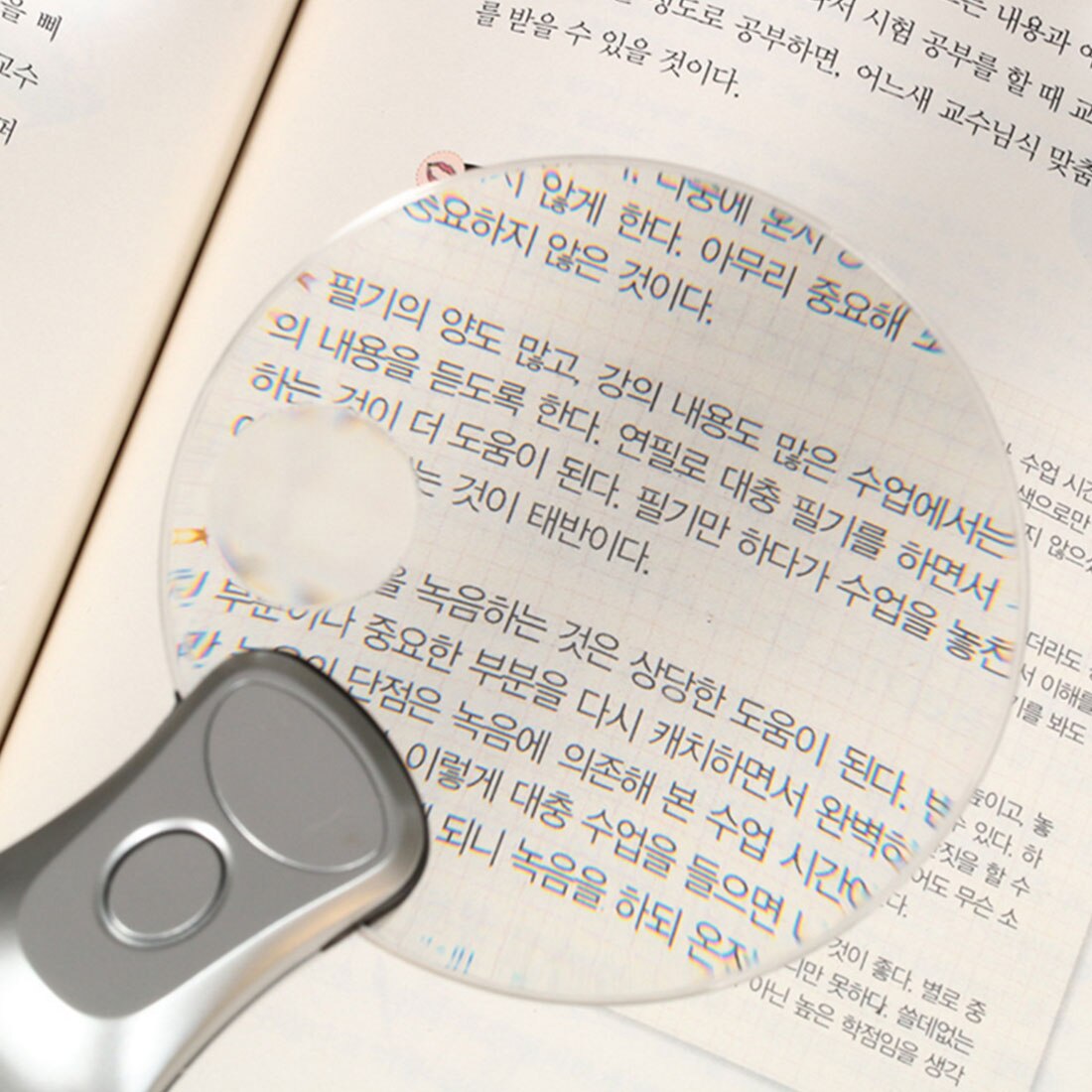 Clip-on Desk Table Magnifying Glass 90mm With 2 LED Table Magnifier Lamp Magnifier