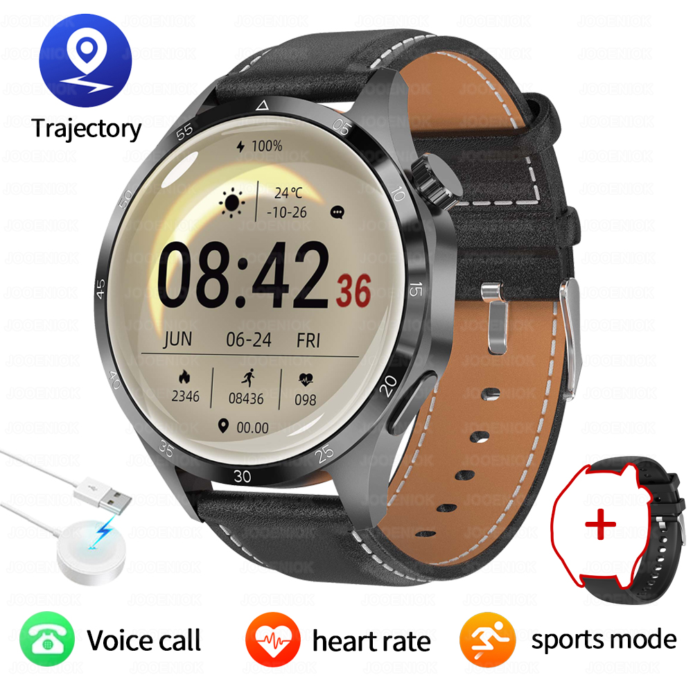 Dla HUAWEI GT4 sprytny zegarek mężczyźni 1,43-calowy ekran HD Tętno zdatność tor Bluetooth połączenie IP68 Wodoodporny sportowy smartwatch męnarty: Niebieski