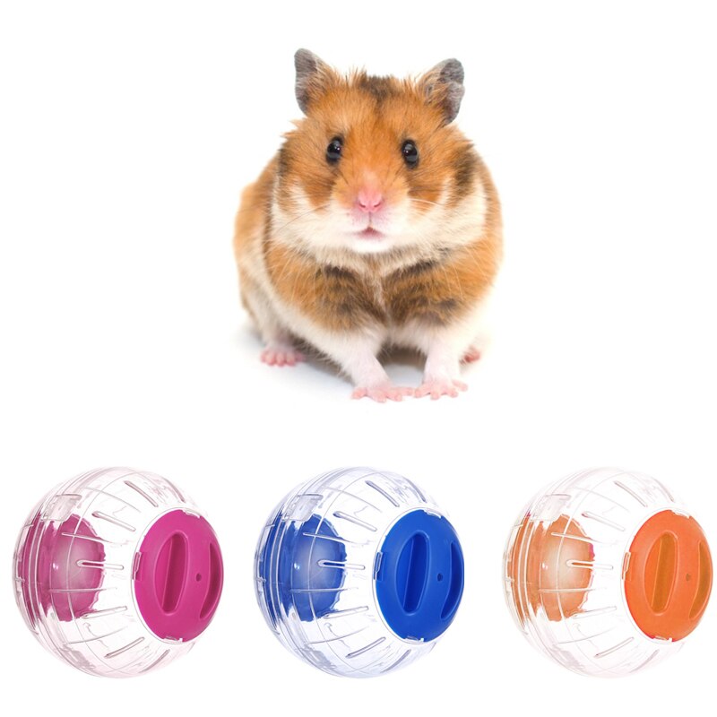 Hamster kører træningshjul bold kæledyrslegetøj til små dyr hamster rotte chinchilla mus jogging træning plast med låsekugle