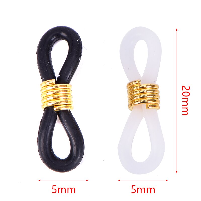 20pcs Strap Retainer End Loop Connector Ear Hook Eyeglasses Spectacles Chain Glasses Retainer Ends Rope Sunglasses Cord Holder