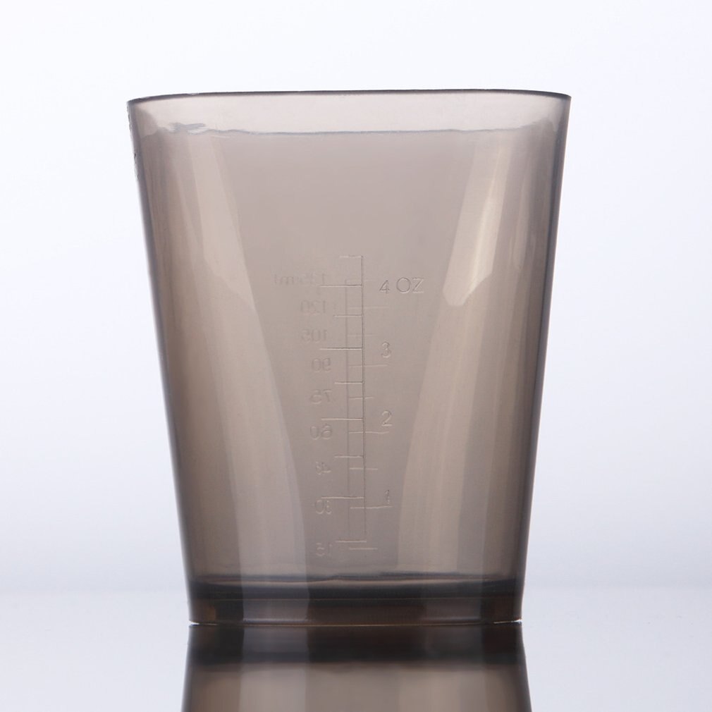 Multifunctional Plastic Hair Dye Water Measuring Cup Hairdressing Measuring Cup Dyeing Medicine Bowl: Transparent gray