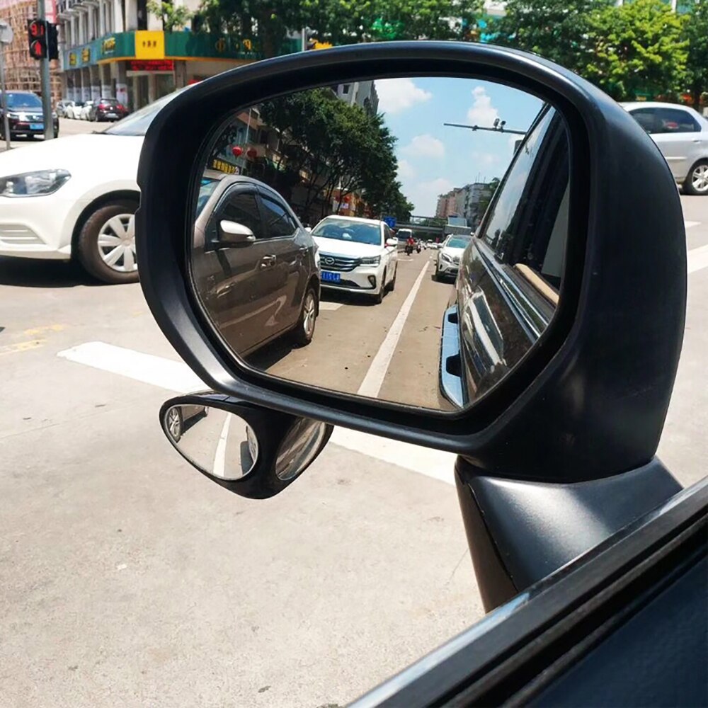 Double Mirror for blind zone on regular car side mirrors, dead zone mirror, spherical car mirror