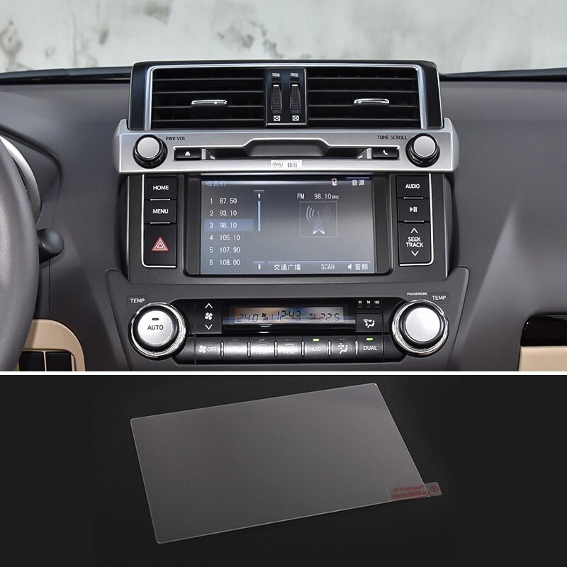 Protector de pantalla de vidrio templado para coche Toyota Land Cruiser Prado, película adhesiva, accesorios, 150: 7 inch 152X91mm HD
