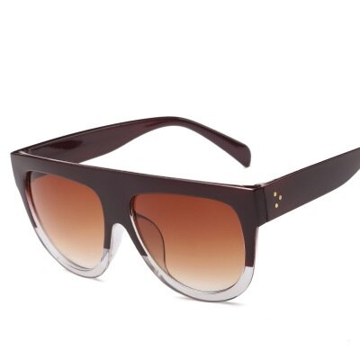 Oversized Vrouwen Zonnebril Shield Vorm Luxy Grote Frame Klinknagel Shades Zonnebril Vrouw UV400 Sunglass Zonnebril Dames: wine red