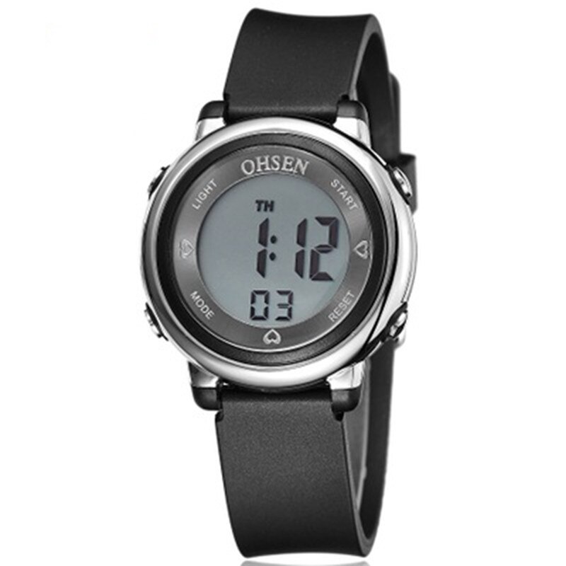 Relogio Feminino Digitale Handgelenk Uhr Weibliche Uhr Sport Uhren Frauen Wasserdichte LED Elektronische Uhr Für Frauen Laufen draussen: Schwarz