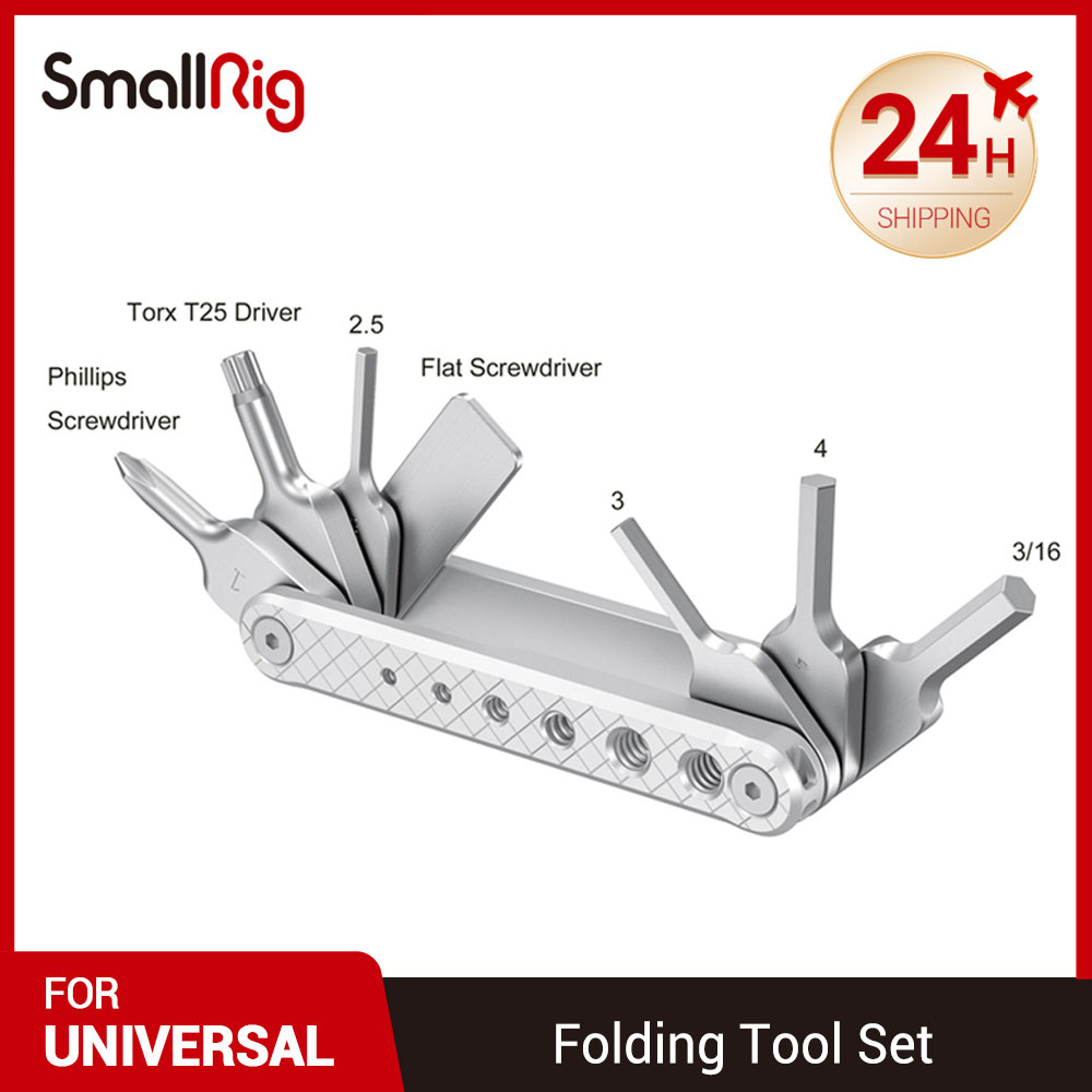 SmallRig DSLR Kamera Rig Klapp Werkzeug Set mit Schraubendreher und Schraubenschlüssel Universal Sieben Funktions Werkzeuge Tragbare Rig 2213