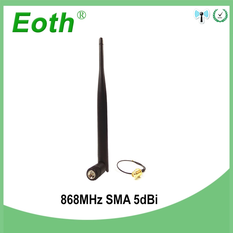 868MHz 915MHz Antenna 5dbi SMA Male Connector GSM 915 MHz 868 MHz antena antenne waterproof +21cm RP-SMA/u.FL Pigtail Cable