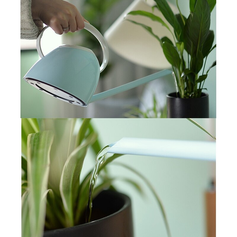 Huishoudelijke lange mondwaterpot kantoor groene plant pot familie tuinieren plastic gieter bloem ketel blauw