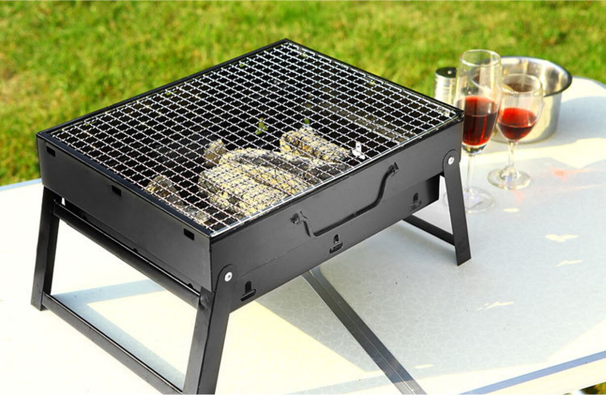 Folding Barbecue Grill Outdoor Portable Barbecue Oven Household Charcoal Carbon Oven BBQ