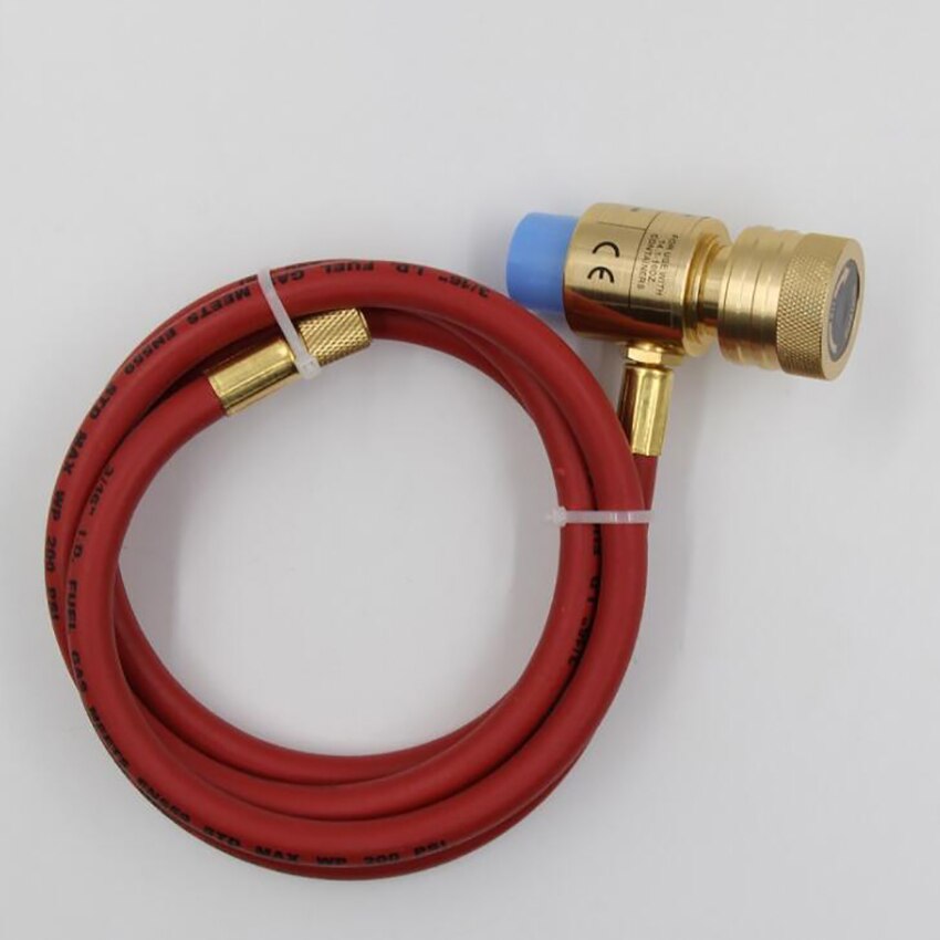 Gas Solderen Fakkel Zelf Ontsteking met 1.5 Meter Slang Handheld Gas Propaan Lastoorts Hoofd Swirl vlam, veiligheidsslot Vlam