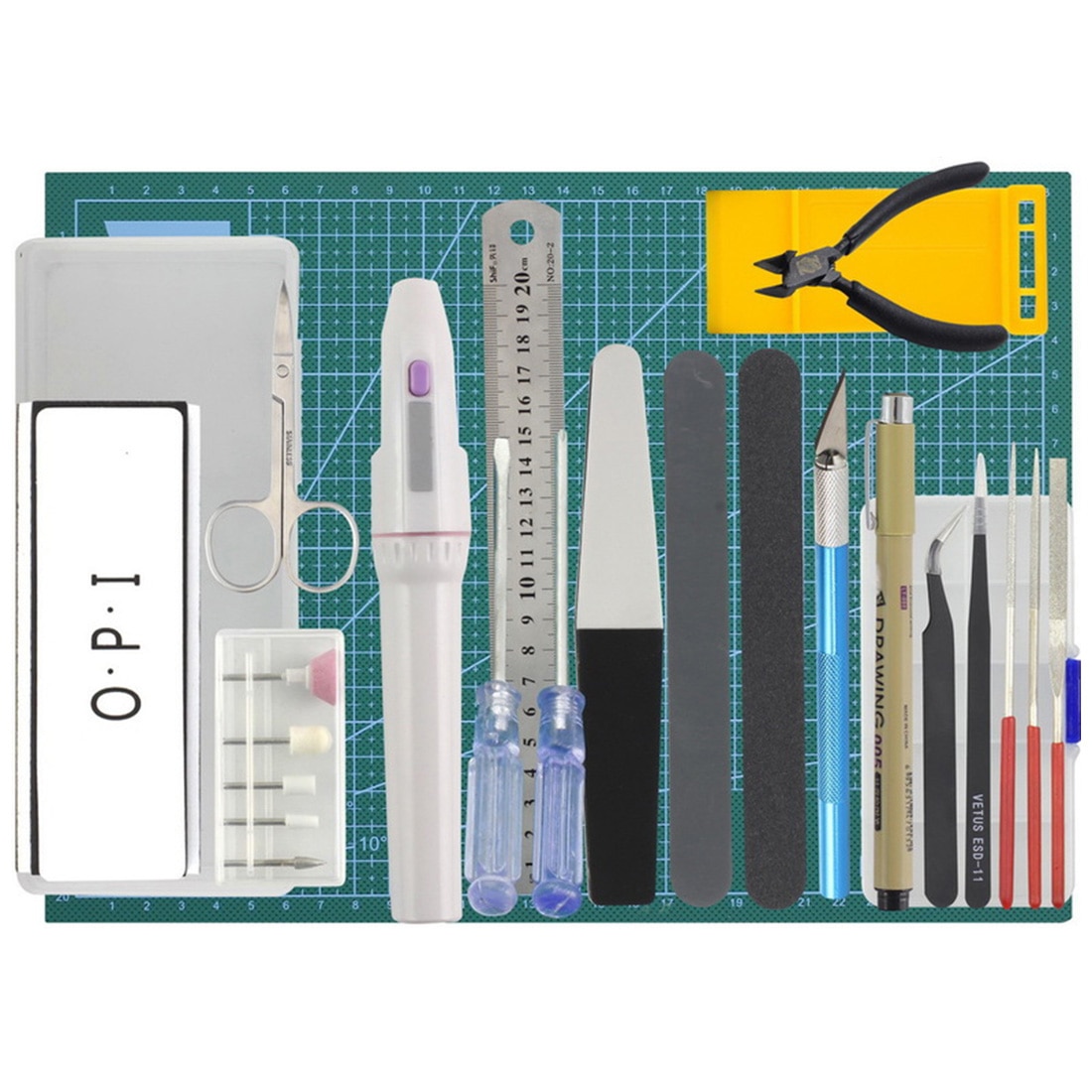Model Building Tools DIY Craft Set for Basic Model Building Repairing and Fixing Model Building Tool Sets: 21Pcs TOOLS