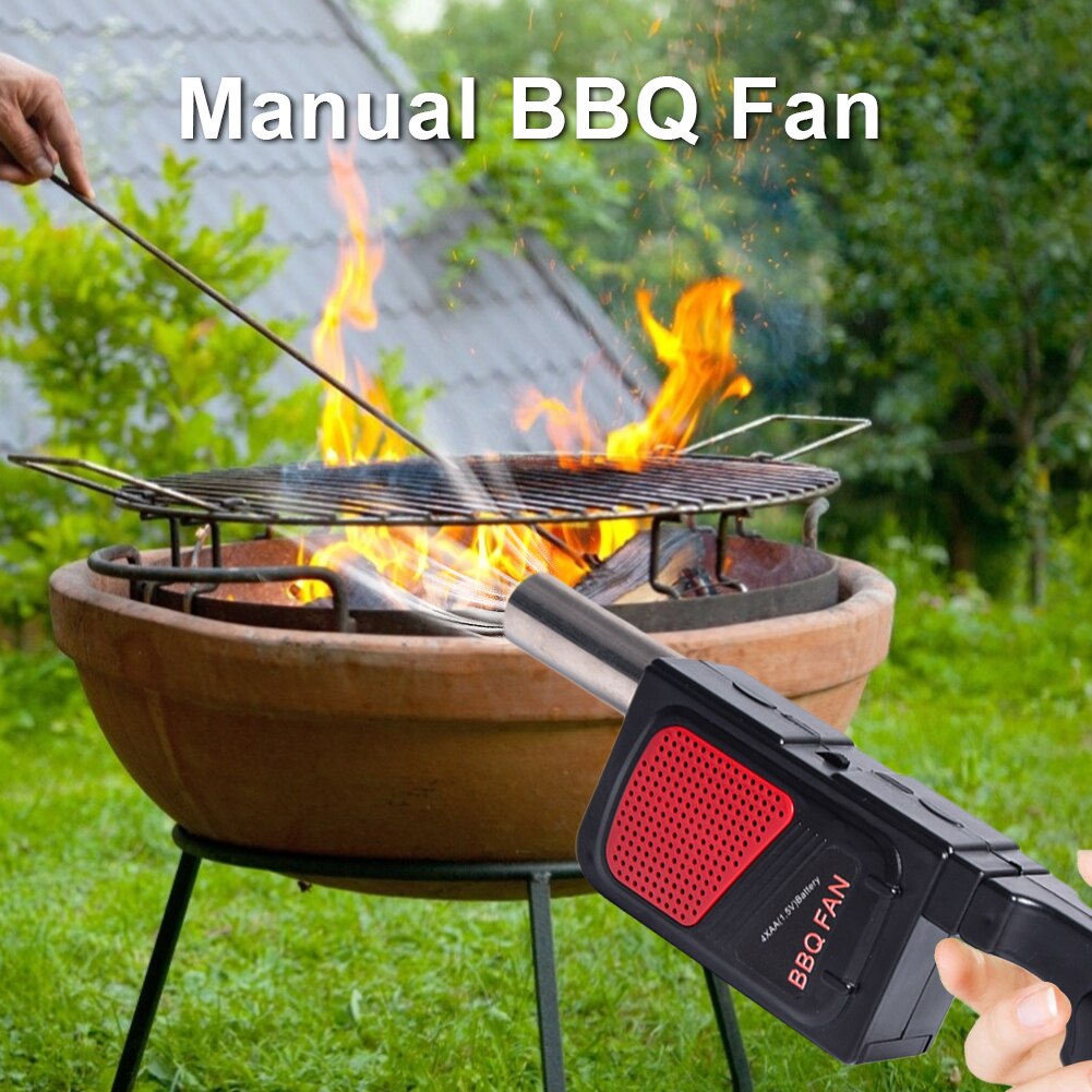 Handheld Electricity BBQ Fan Portable Cooking Fan for Outdoor BBQ Picnic Air Blower Cooking Stove Bellows Kitchen Tools