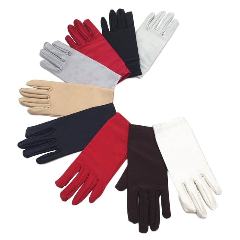 Women Protective Glooves Summer Gloves Men Women Spandex Gloves Ceremonial Gloves Smooth Stretch Solid Elbow Unisex