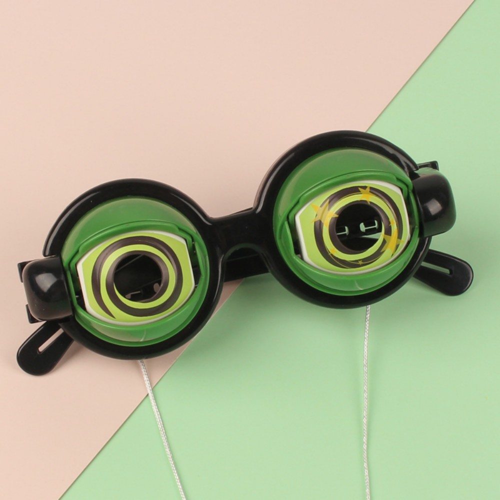 Novedad creativa, gafas de broma divertidas para niños, juguetes de plástico con ojos locos, juguetes de , trucos para niños, de Navidad y cumpleaños: Rojo