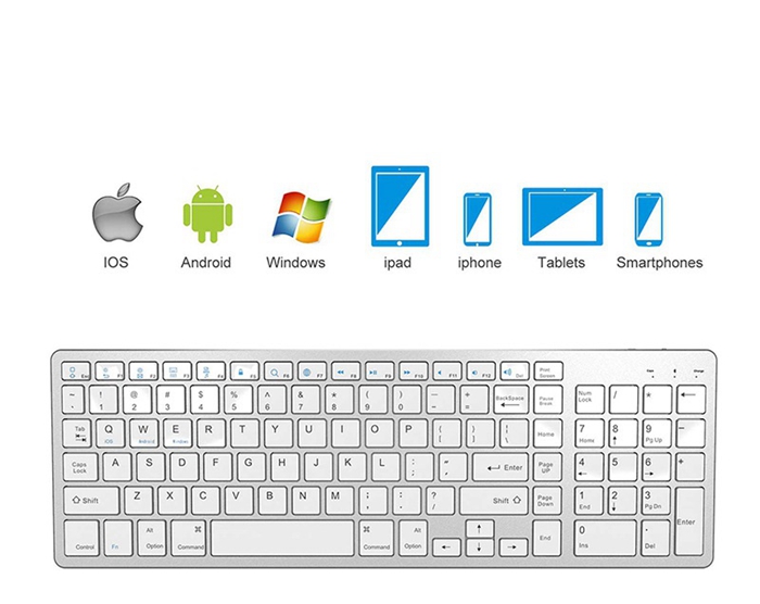 Multi-device Bluetooth wireless keyboard Tablet Wireless Keyboard Compatible Windows Mac OS iOS Android For Macbook Air iMac