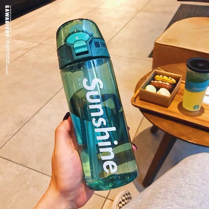 Explosion Sport Water Bottles 430/550ML Protein Shaker Outdoor Travel Portable Leakproof Tritan Plastic Drink BPA Free Camping: 550ml green