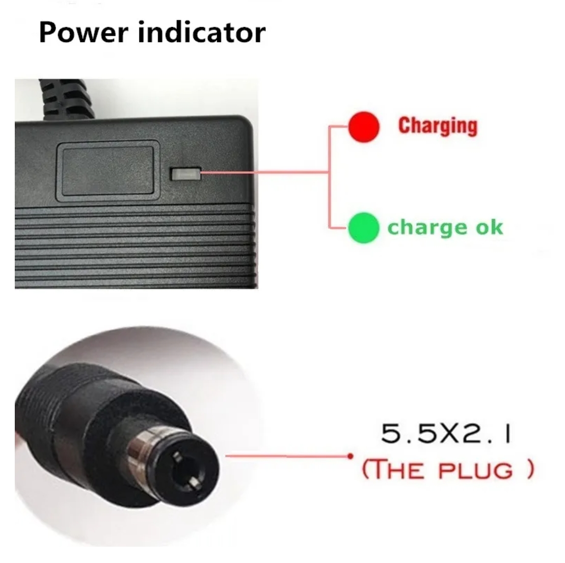 36V E Bike E scooter Oplader Uitgang 42V4A Oplader voor 10Serie 36V 37V Li-ion Batterij Oplader DC 5.5mm * 2.1mm snel opladen