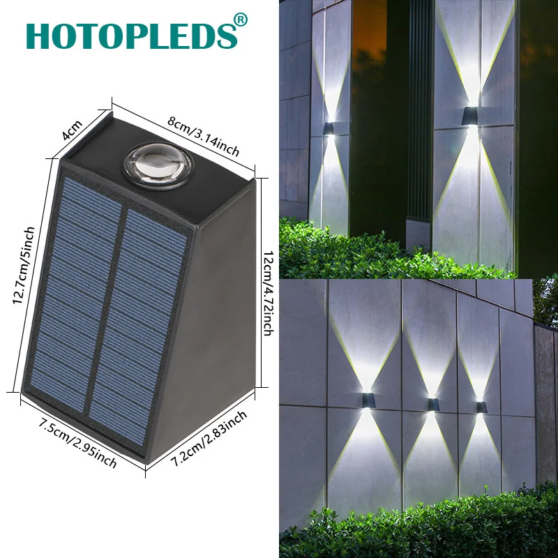 2 led solcelledrevne utendørslamper, vanntett atmosfærebelysning, dekorativ vegglampe for hage, veranda, balkong, gangvei, campingdeko: Blå