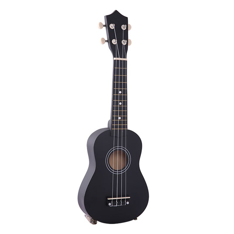 21 "ukulele træ lille guitar 4/6 strenge træ hawaiisk musikinstrument ukelele uke sopran øve akustisk guitar: Type 5 sort