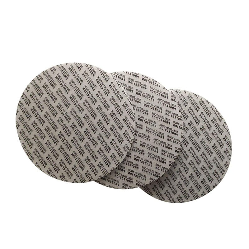 100Pcs Press Seal Cap Liners 20mm/24mm/28mm/38mm/50mm Black Font Cosmetic Jar Bottle Pot Foam Safety Tamper Food Gasket Seals