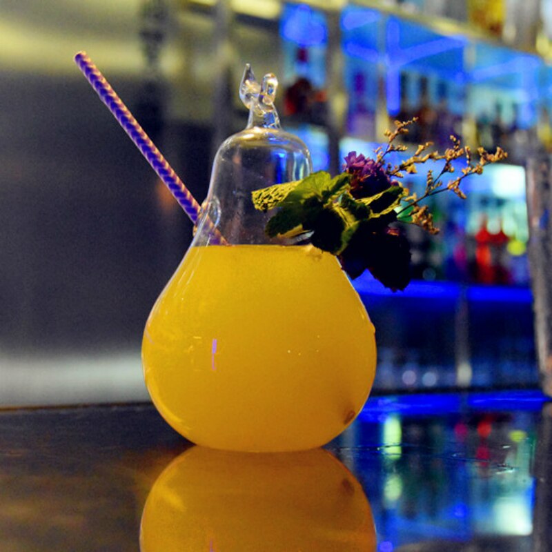 Pear Shape Cocktail Glass Juice Agave Red Wine Large Capacity Transparent Glassware Molecule Sootiness Originality Cup