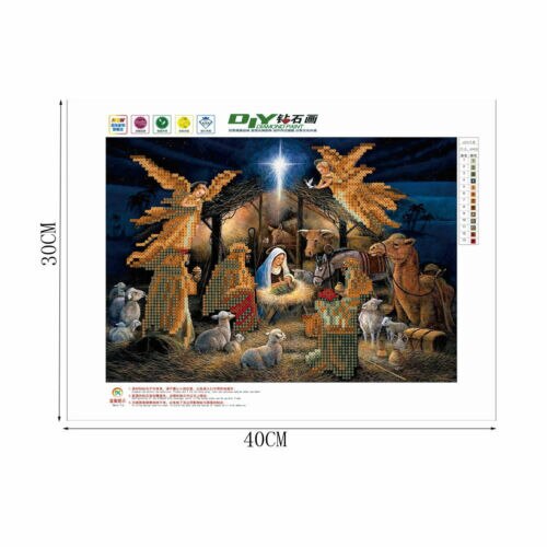 DIY 5D Diamond Painting Angels Embroidery Cross Stitch Crafts Home Decor Oil Paints