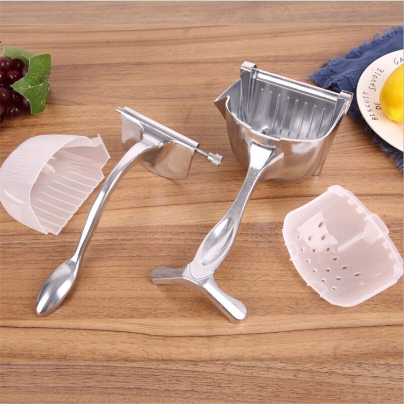 Silver Aluminum Alloy Manual Juicer Lemon Sugar Cane Juicer Home Detachable Fruit Juicer Kitchen Tool