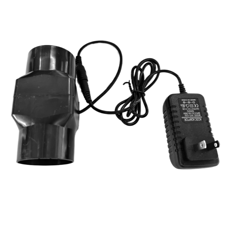 Krachtige inline afzuigventilator 12v 6w kanaalblazer 50mm binnenluchtuitlaatboosters voor werkplaats kelder tent: Bruin