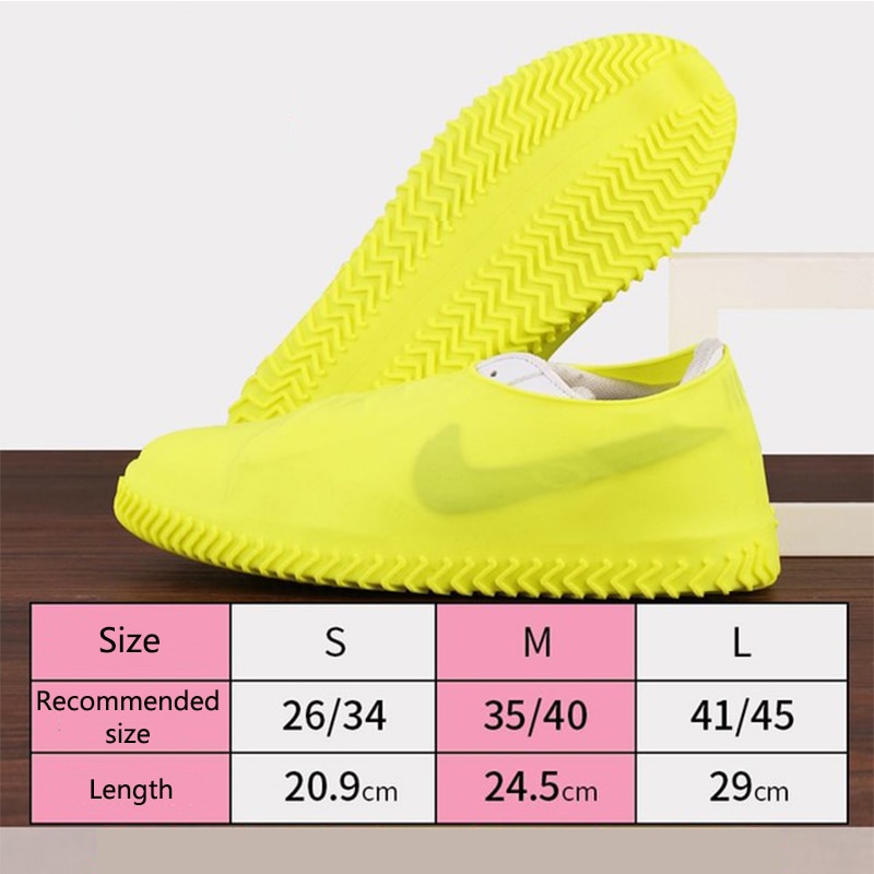 Capa de sapato impermeável material de silicone unisex sapato cobre ao ar livre adequado para dias chuvosos fácil de transportar botas de chuva à prova dwaterproof água