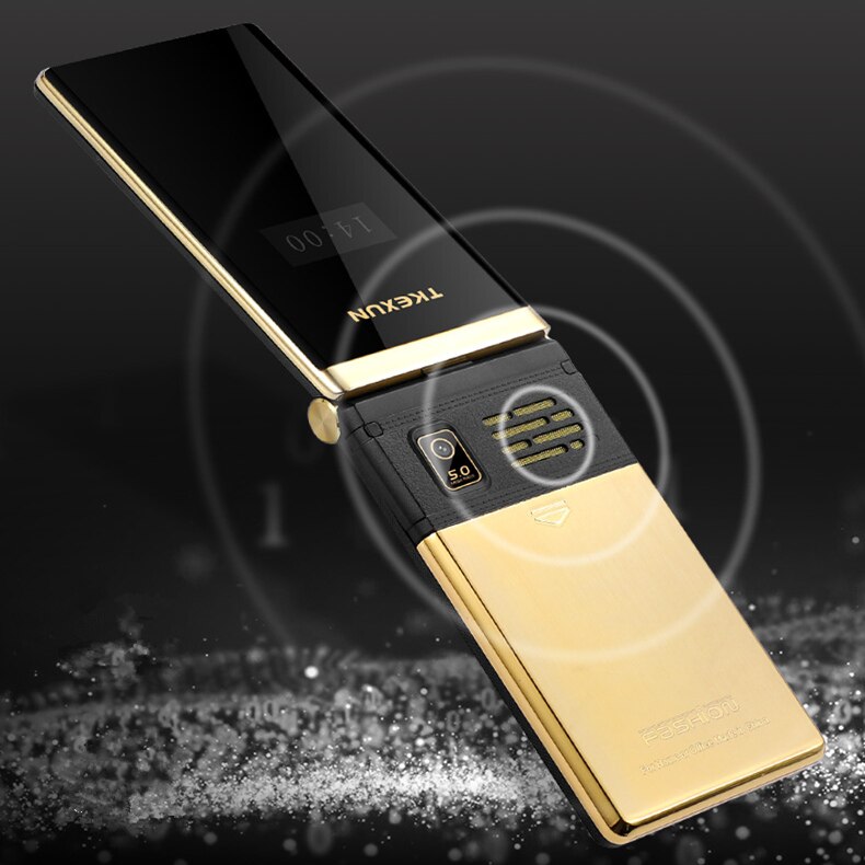 3G WCDMA Flip Two SIM pantalla Dual de 3,0 ", reproductor de vídeo para personas mayores, FM, MP3, cámara grabadora de teléfono móvil, botón de teclado ruso