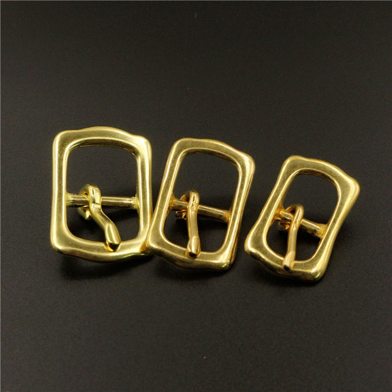 Solid Brass Belt Buckle Tri Glide Middle Center Bar Buckle for Leather Craft Bag Strap Garment Belt Bridle Halter Harness