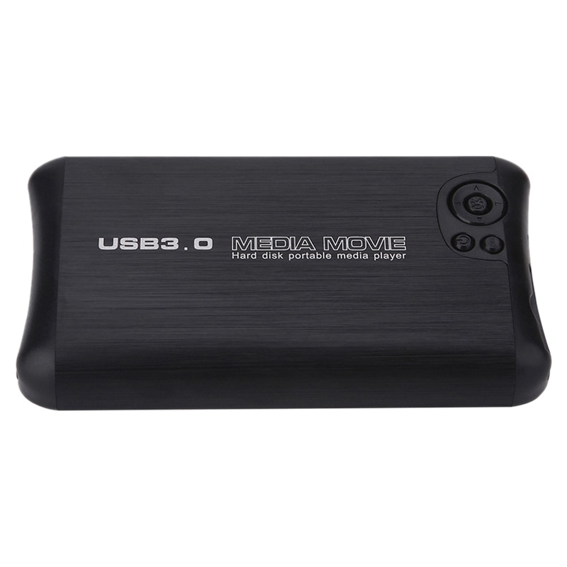 HDMI Media Player 1080P Full HD Media Player USB3.0 SD/HDD Card Player with Built-in 2.5-Inch SATA Hard Drive(EU Plug): Default Title