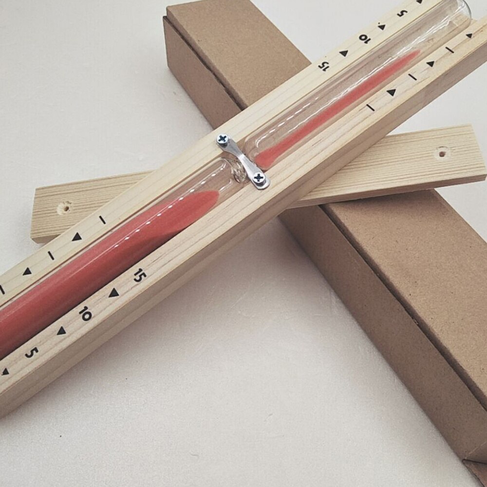 Wood Time Hourglass Funny Time Rotate Hourglass for Sauna Room (Sand Pattern)