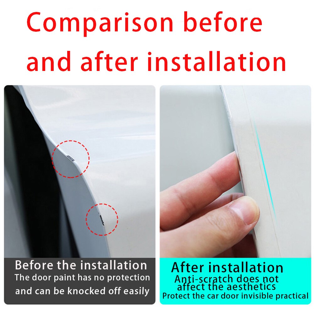 Auto bumper sticker krasbestendige dorpel volledige auto carrosserie vinyl auto deur stickers multifunctionele beschermstrip auto stickers