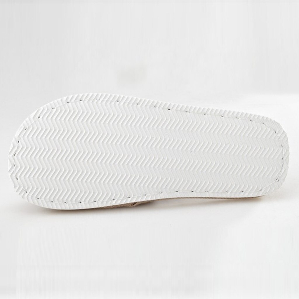 Zapatillas de casa para hombre y mujer, zapatos para suelo de interior, de lino Natural, silenciosos, para el sudor,