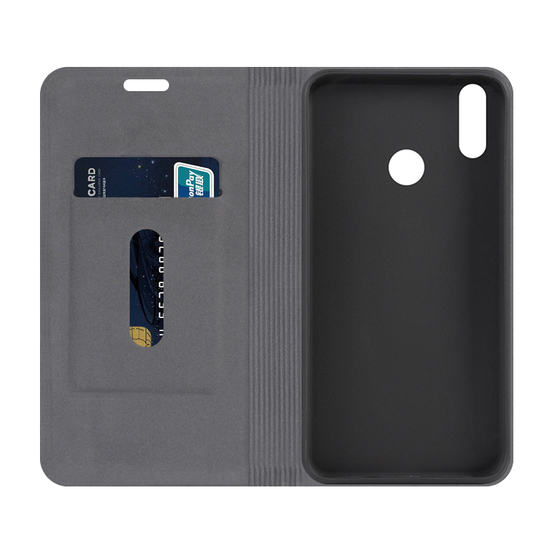 Wood grain PU Leather Case For Huawei P Smart Z Flip Case For Huawei P Smart Z Business Phone Bag Case Soft Silicone Back Cover